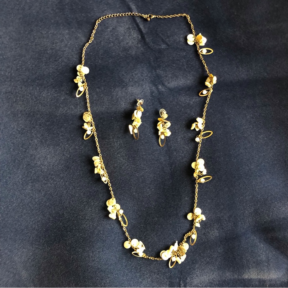 Matching necklace and earrings